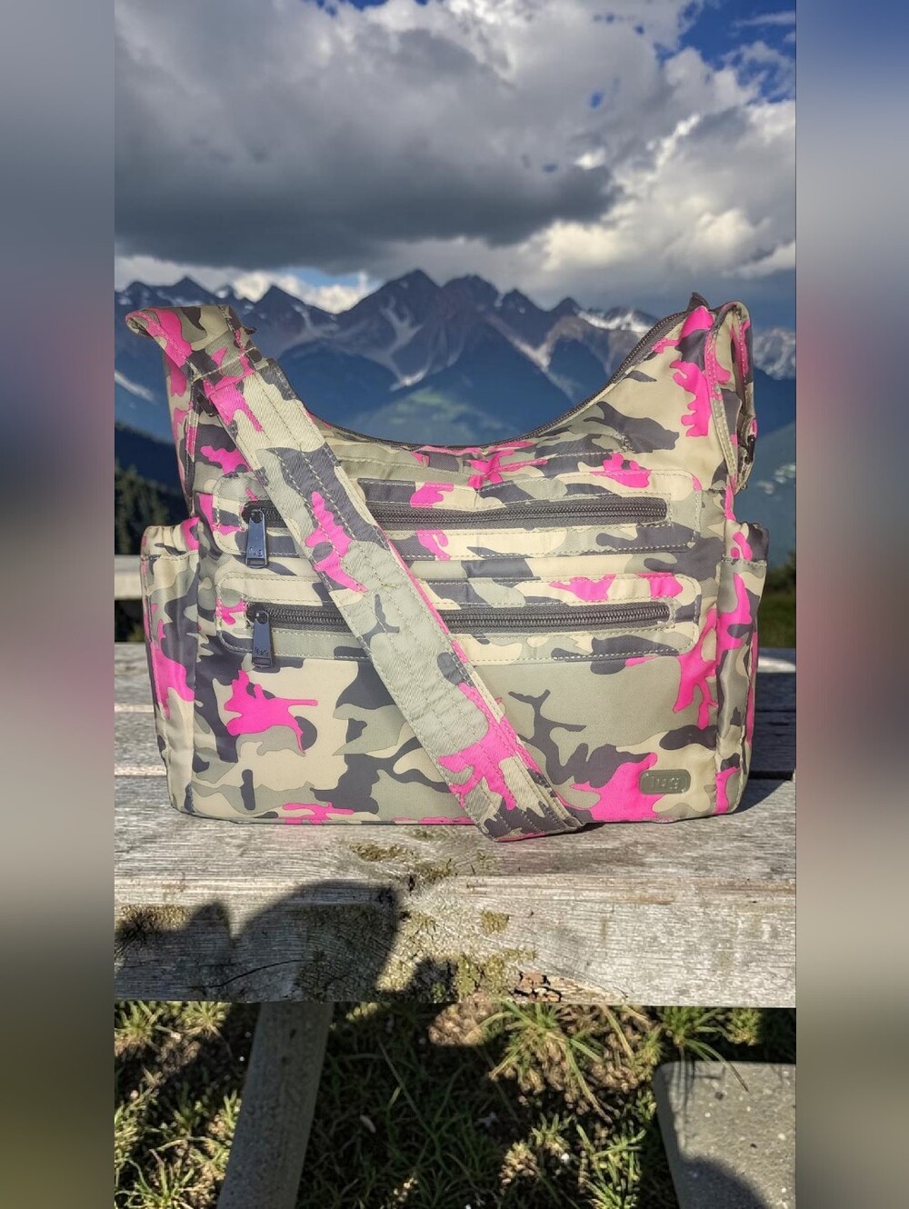 Lug Camper SE Crossbody In Camo Orchid